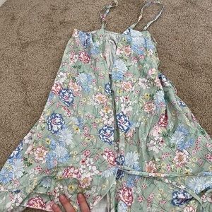 Floral self wrap dress